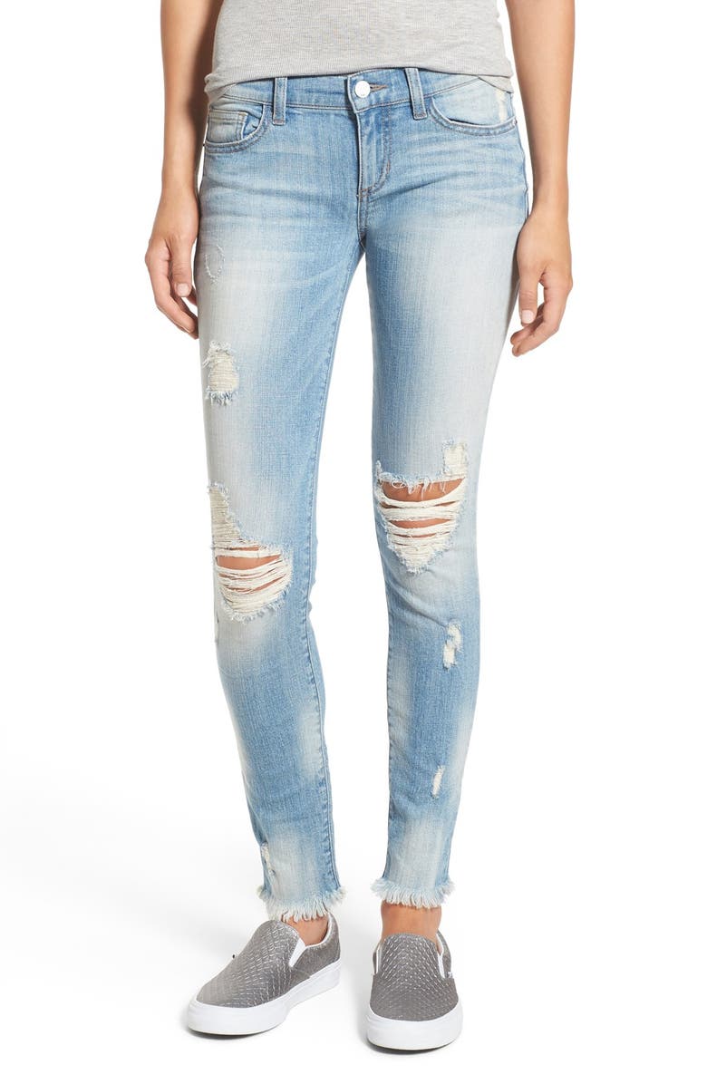 SP Black Destroyed Skinny Jeans, Main, color,