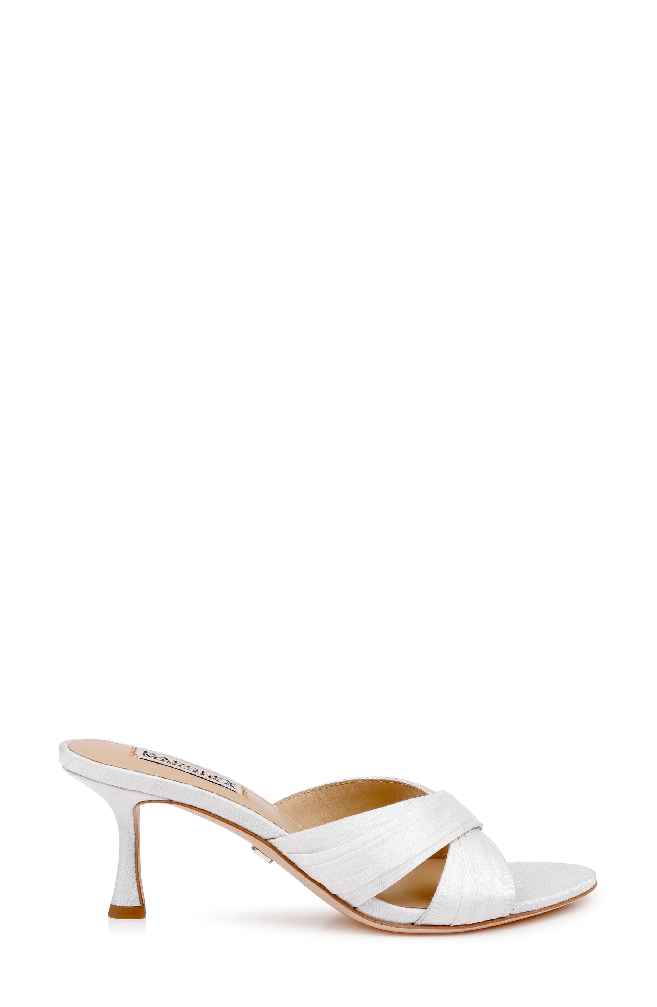 Badgley Mischka Collection Xania Sandal, Alternate, color, Ivory Silk