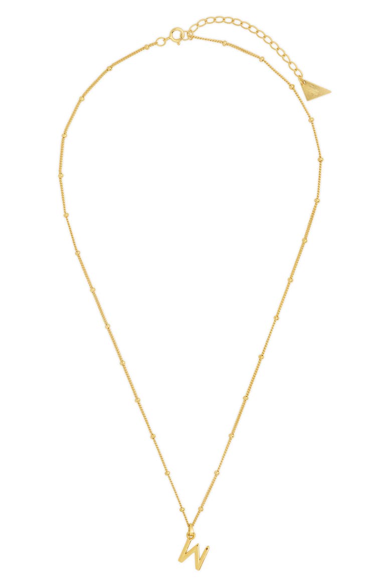 14K Gold Plated Sterling Silver Initial Necklace, Alternate, color, GOLD-W