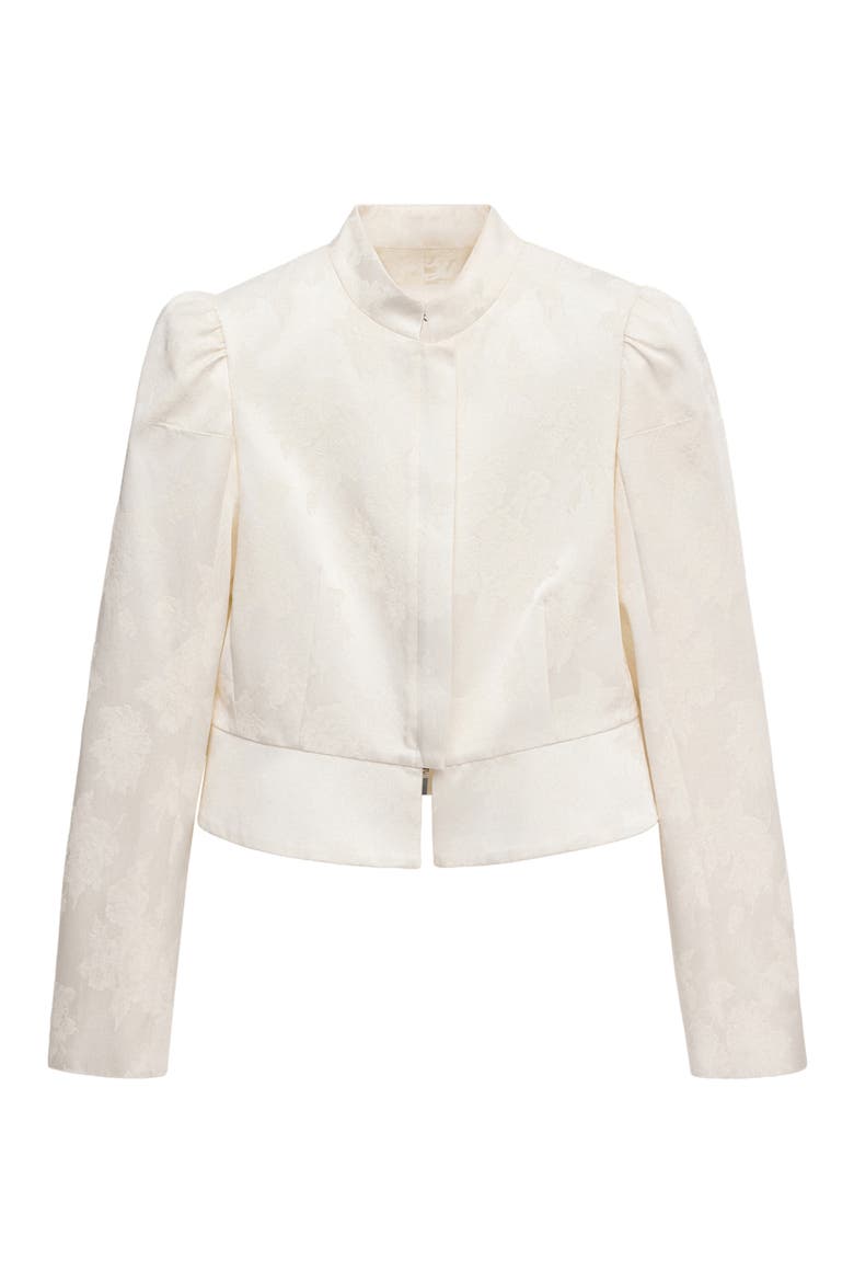 Band Collar Jacquard Jacket, Main, color, ECRU