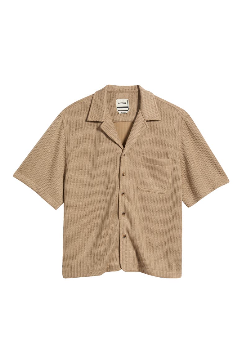 Hunter Knit Camp Shirt, Alternate, color, SAND