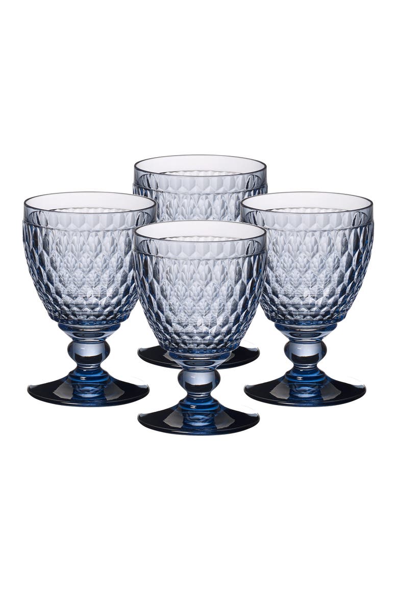 Boston coloured Set of 4 Goblet, Alternate, color, blue