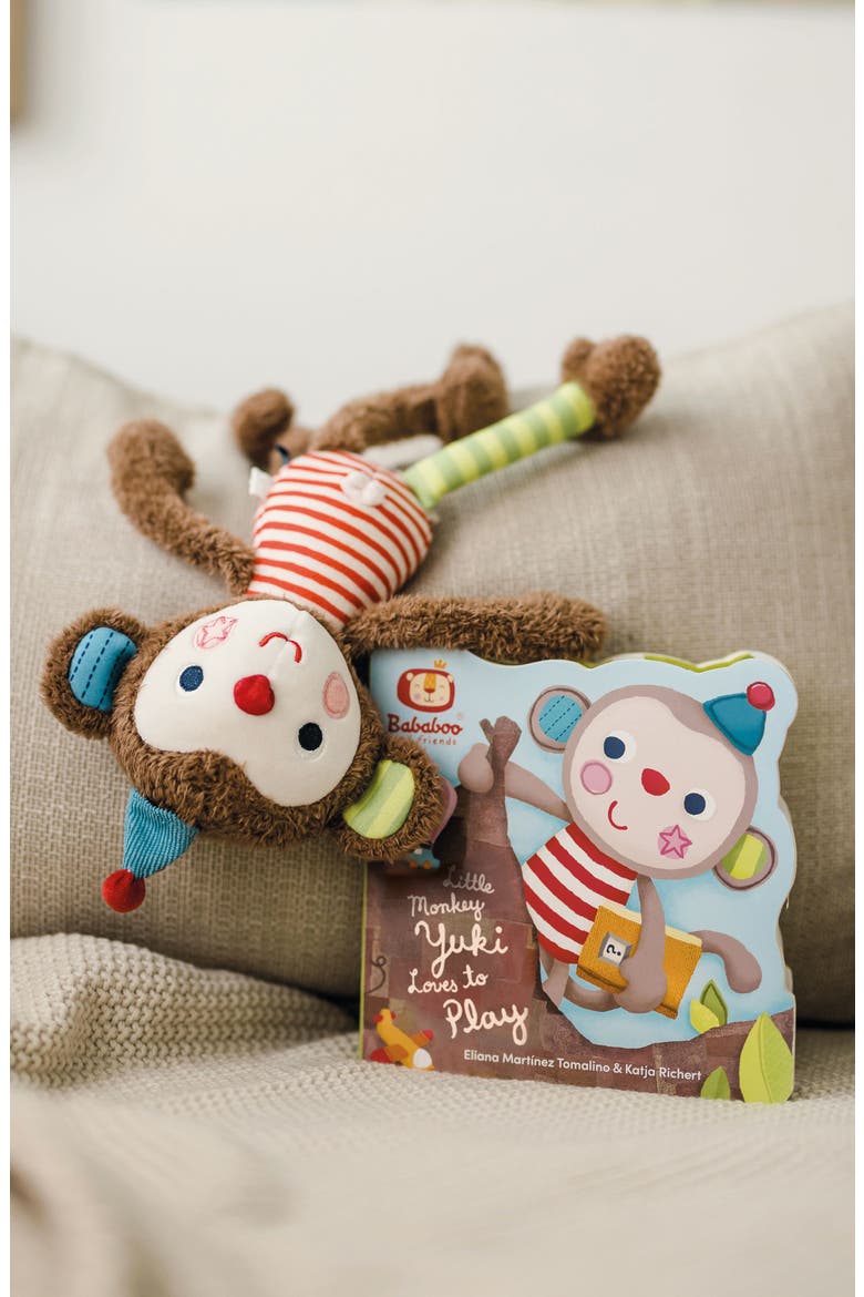 Yuki Monkey Character Book & Plush Set, Alternate, color, Mutli / Turquoise