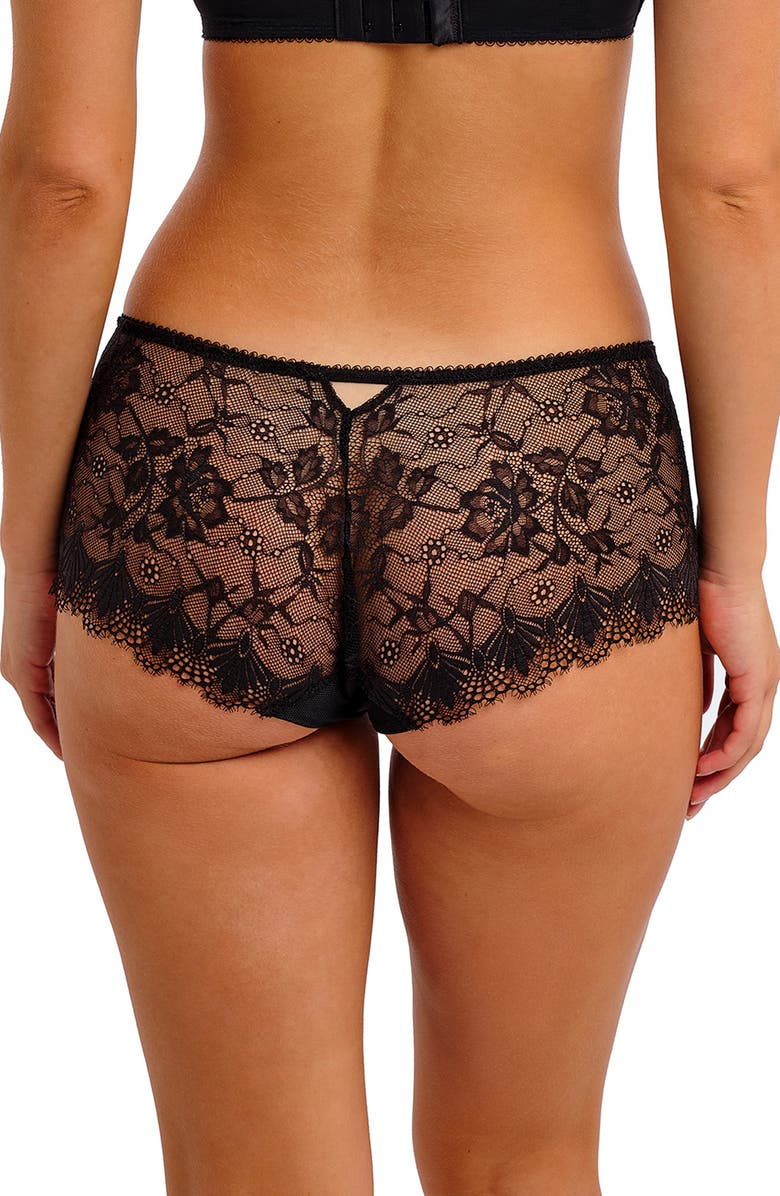 Freya Fascinate Lace Boyshorts, Alternate, color, Black