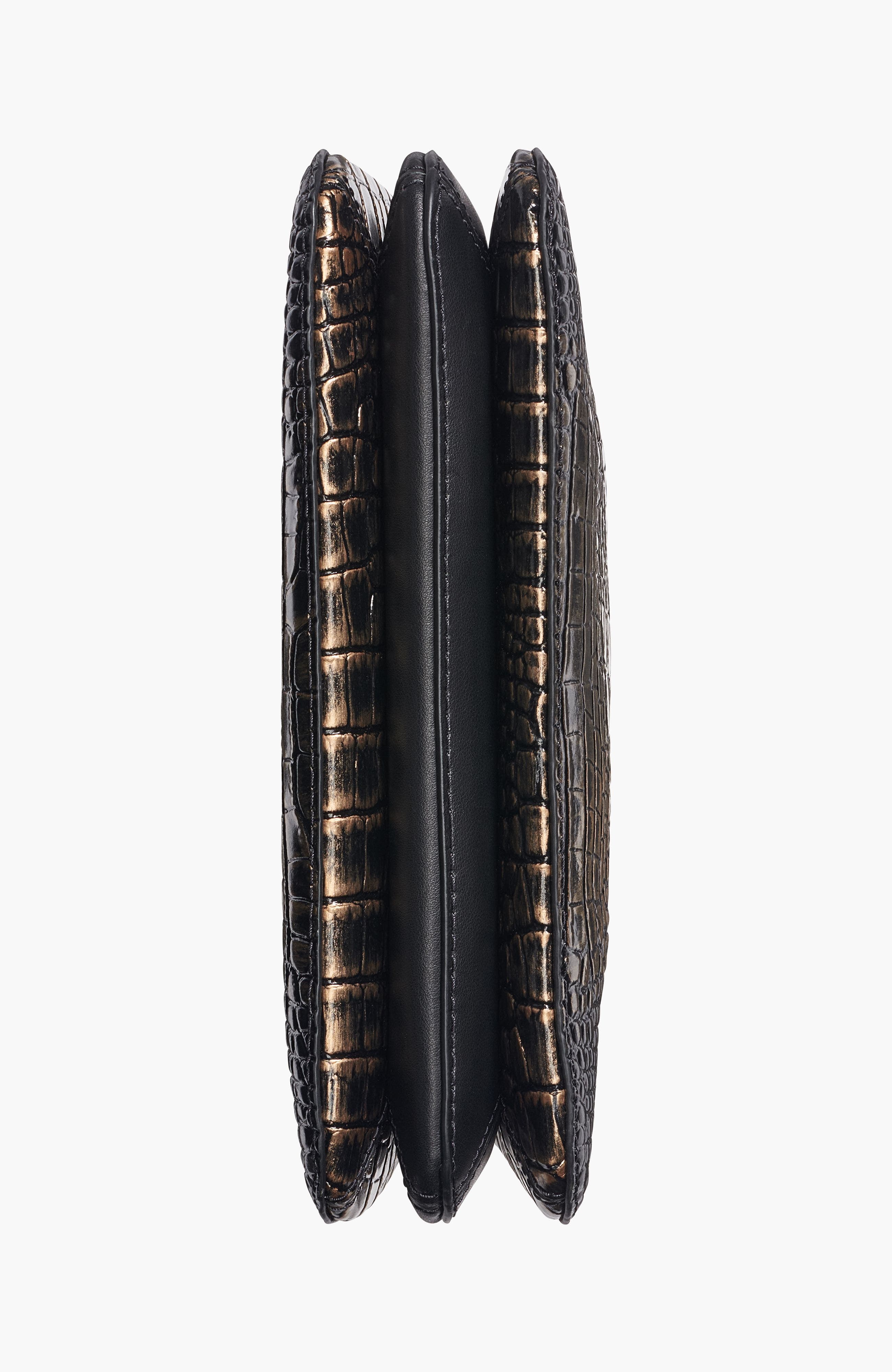 Glenwood Crossbody Bag, Alternate, color, Black/Gold Crocodile
