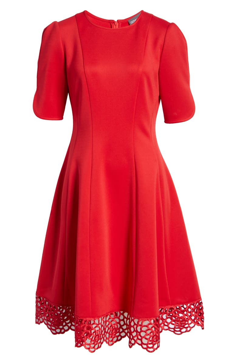 Julia Jordan Donna Ricco Tulip Fit & Flare Dress, Alternate, color, Red