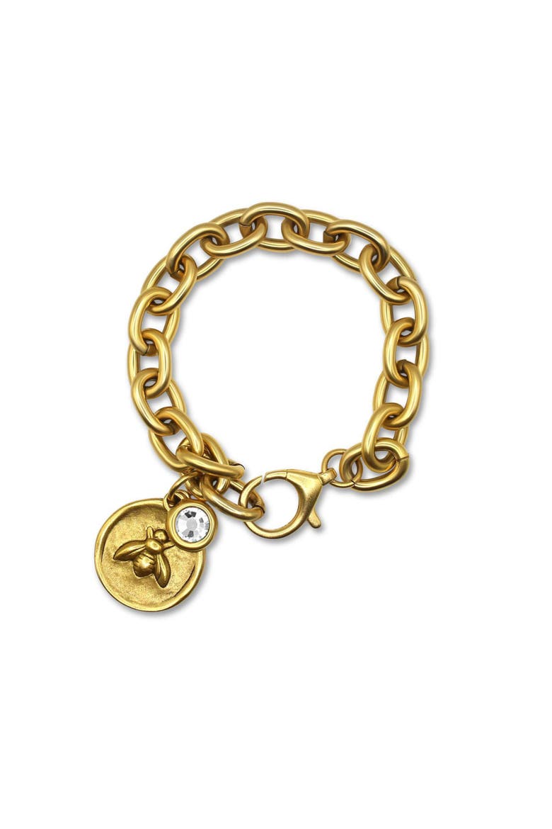 Brea Bracelet with CZ, Main, color, Gold