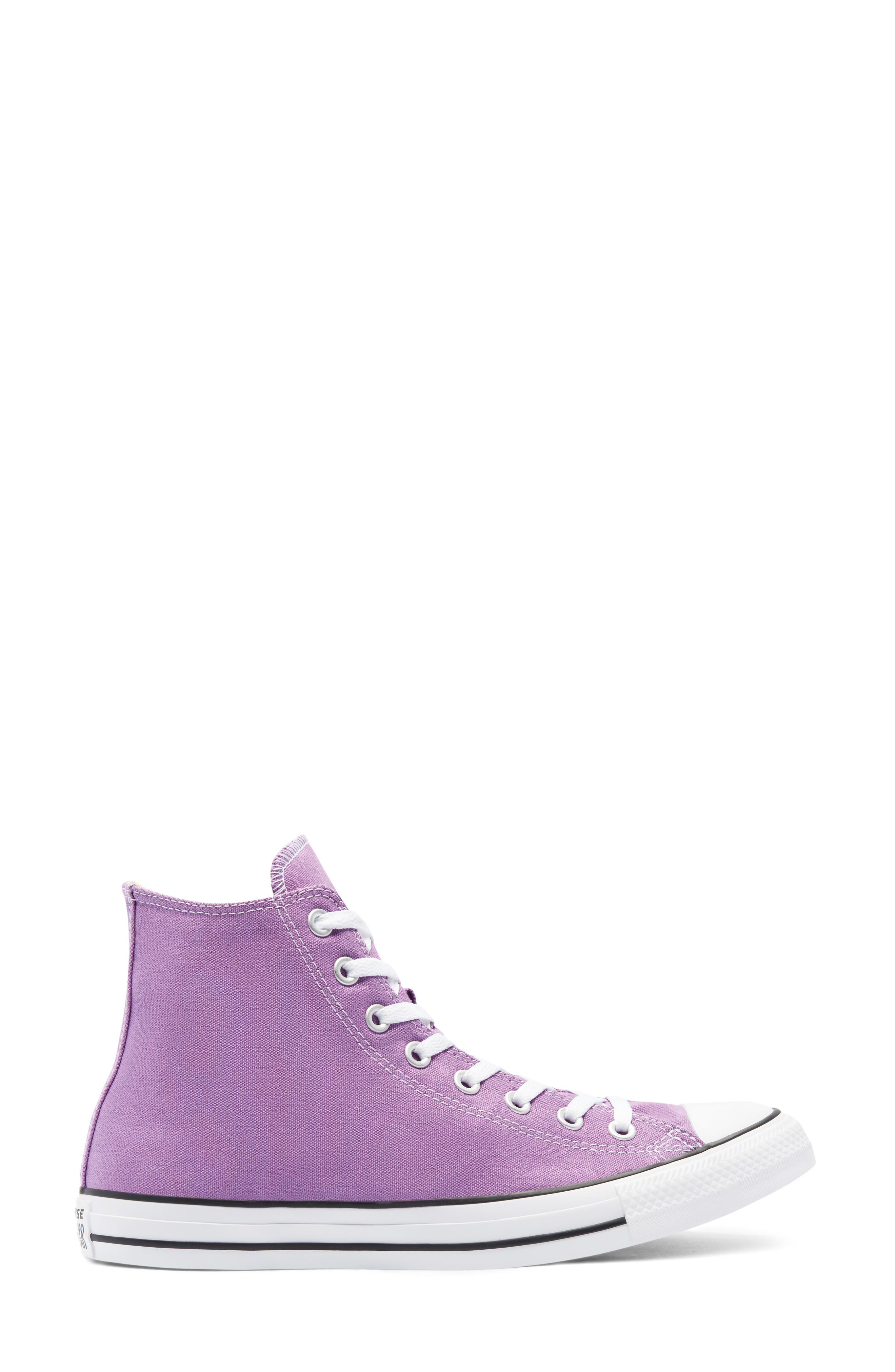 Chuck Taylor® All Star® Seasonal Hi Sneaker, Alternate, color, DARK ORCHID/ WHITE/ WHITE