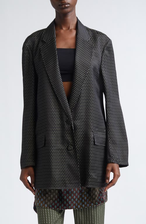 Dries Van Noten Bastis Ikat Jacquard Blazer in Black  product