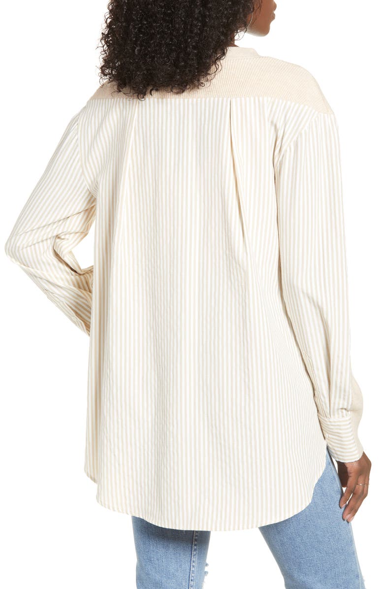 English Factory Mixed Media Cardigan, Alternate, color, 