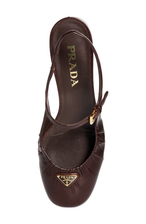 Prada Ruched Mary Jane Slingback Pump
