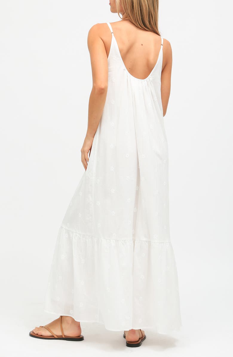 Electric & Rose Laney Embroidered Cotton Maxi Dress, Alternate, color, Cloud