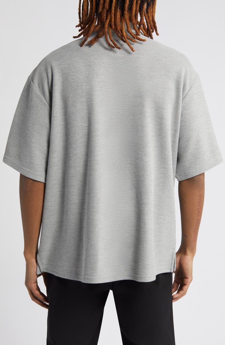 PLEASURES Wyatt Logo Boxy Piqué Polo, Alternate, color, 