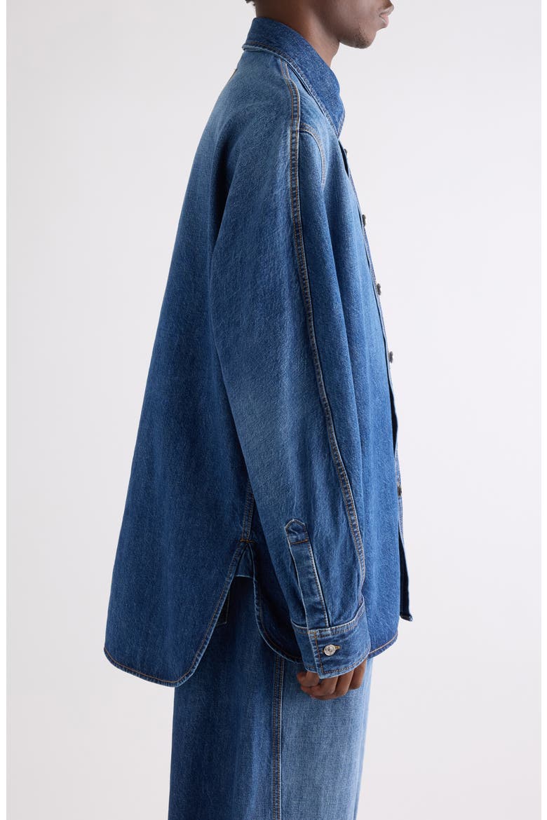 Denim Overshirt, Alternate, color, DARK BLUE