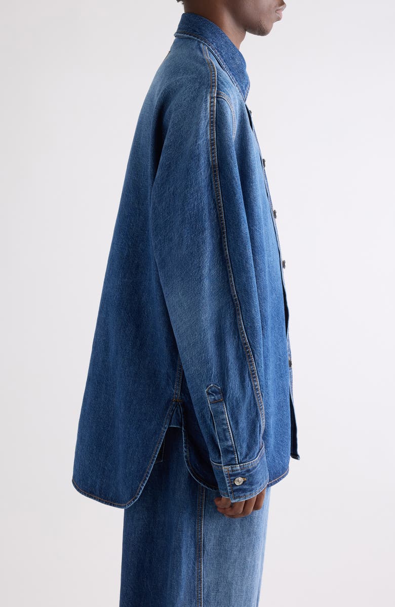Givenchy Denim Overshirt, Alternate, color, Dark Blue