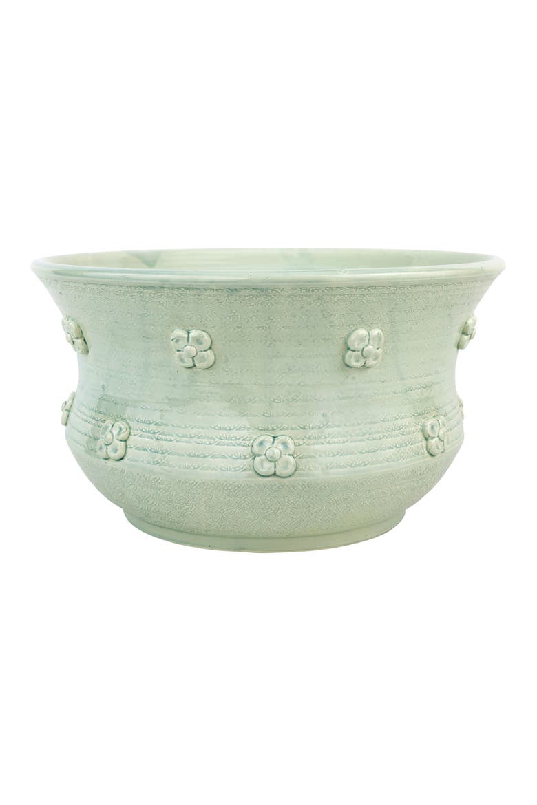 Giardino di Fiori Celadon Round Planter, Main, color, GREEN
