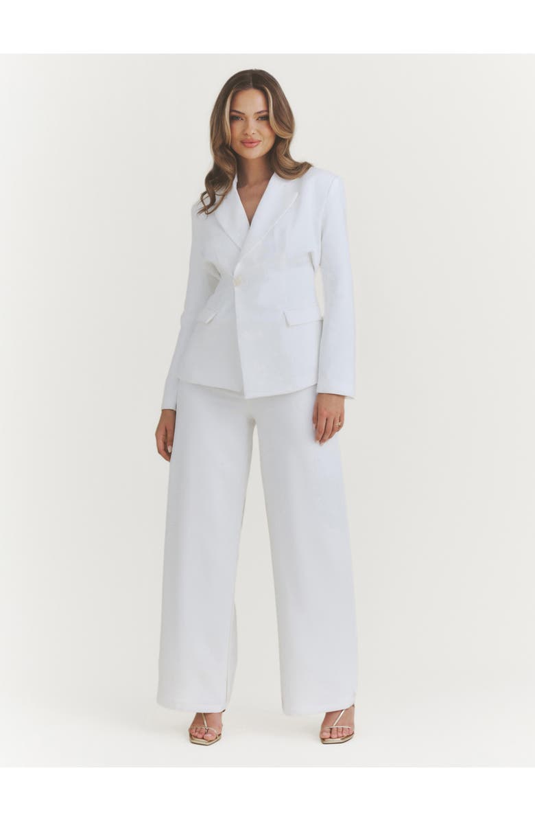 Six Stories Blake Tailored Wide Leg Pants, Alternate, color, White