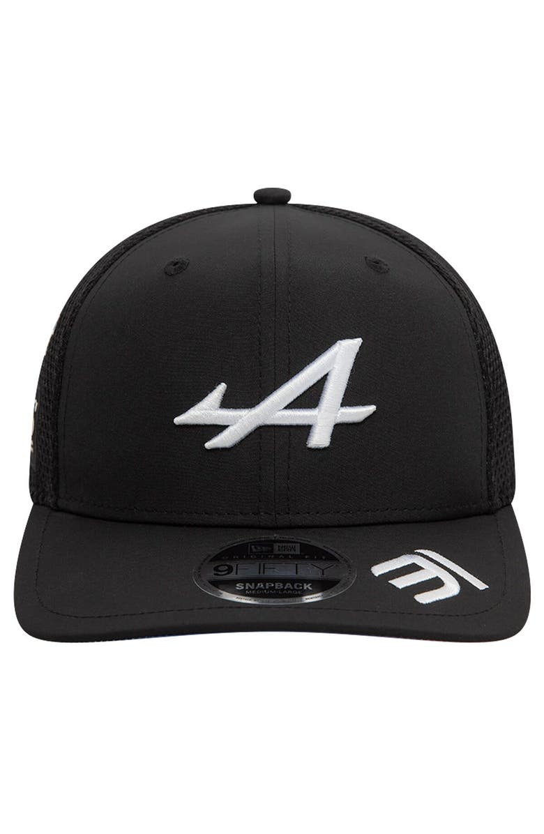 New Era Men's New Era Esteban Ocon Black Alpine Team Driver 9FIFTY Trucker Adjustable Hat, Alternate, color, 