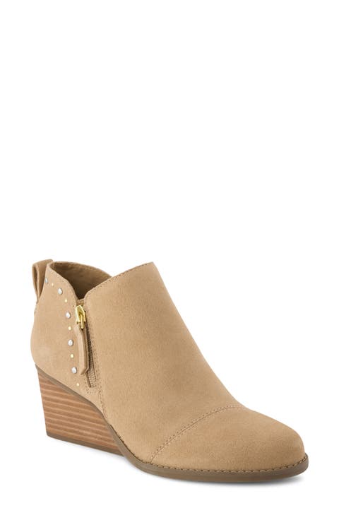 Wedge Leather Bootie
