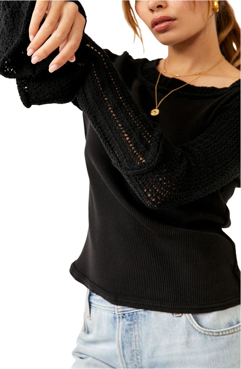 Free People Cuffing Season Rib Top, Alternate, color, 