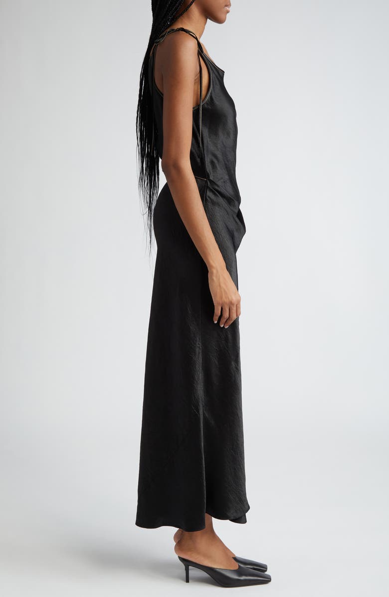 Acne Studios Dayla Textured Satin Dress, Alternate, color, 