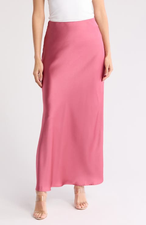 Satin A-Line Skirt