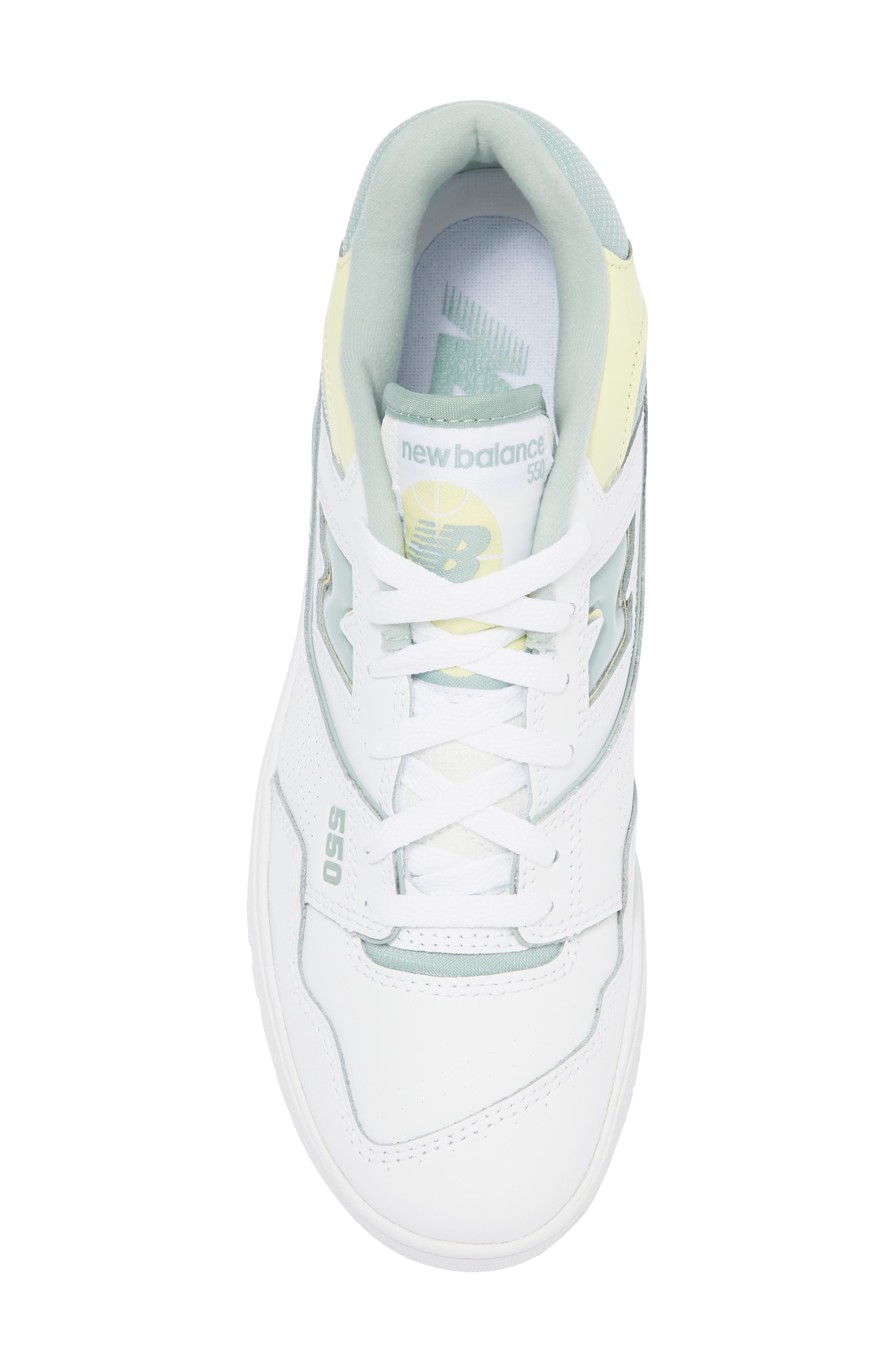 New Balance 550 Basketball Sneaker, Alternate, color, White/ Saltmarsh