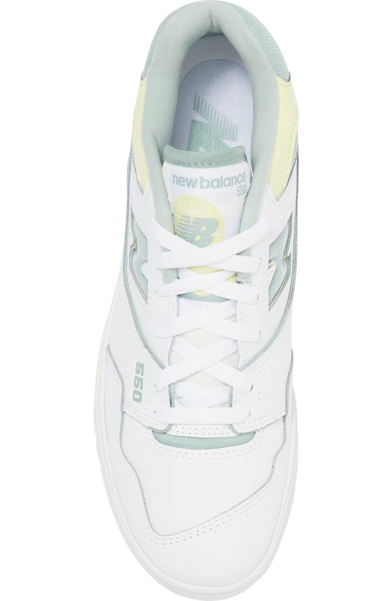 New Balance 550 Basketball Sneaker, Alternate, color, White/ Saltmarsh