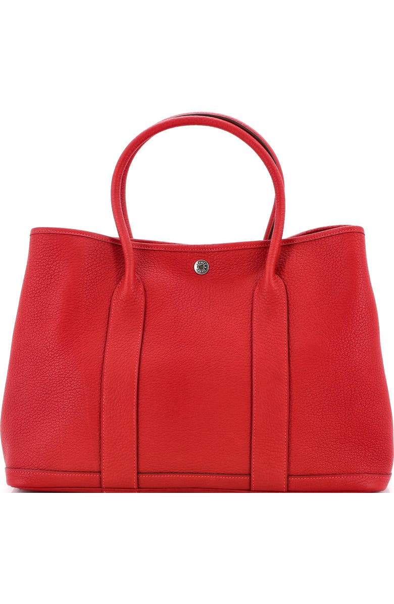 Pre-Owned Hermes Garden Party Tote Leather 36, Main, color, Rouge De Coeur