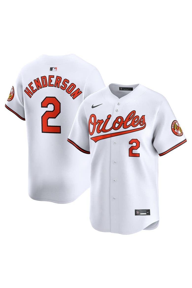 Men's Nike Gunnar Henderson White Baltimore Orioles Home Limited Player Jersey, Main, color, White