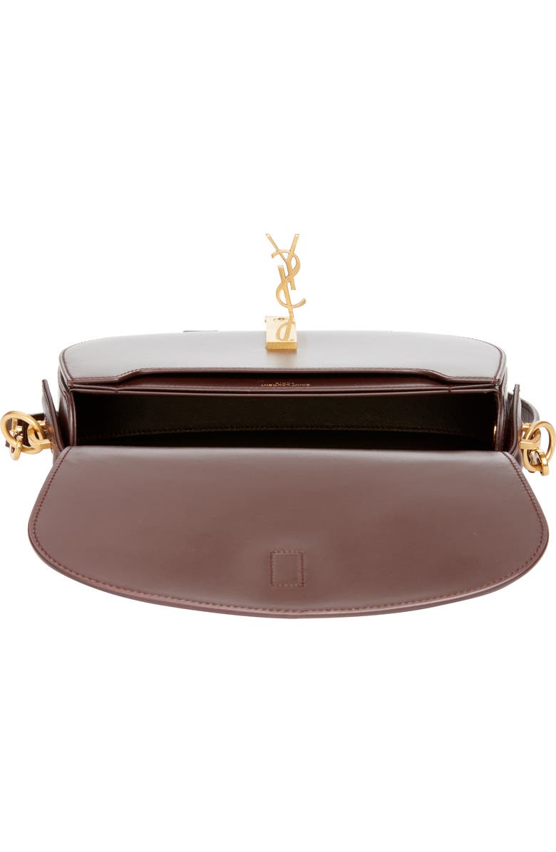 Saint Laurent Voltaire Leather Crossbody Bag, Alternate, color, Raisin