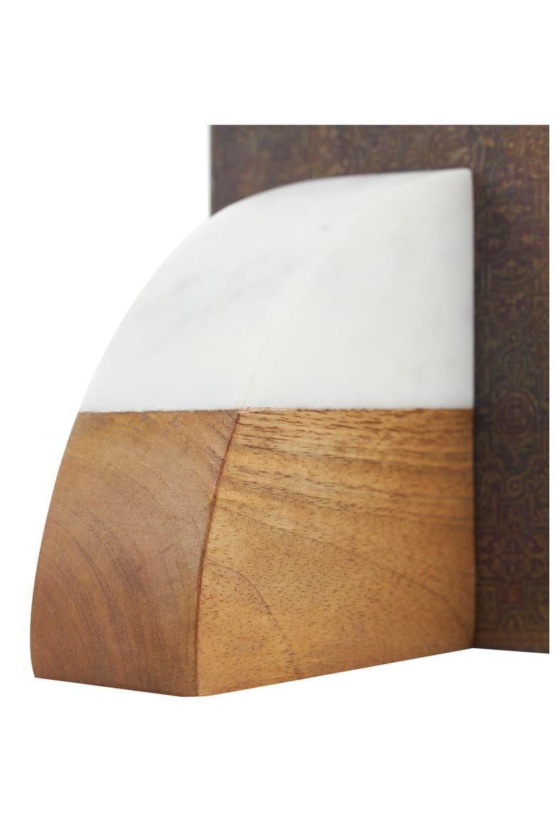 Wedge Marble Bookends, Alternate, color, TAN