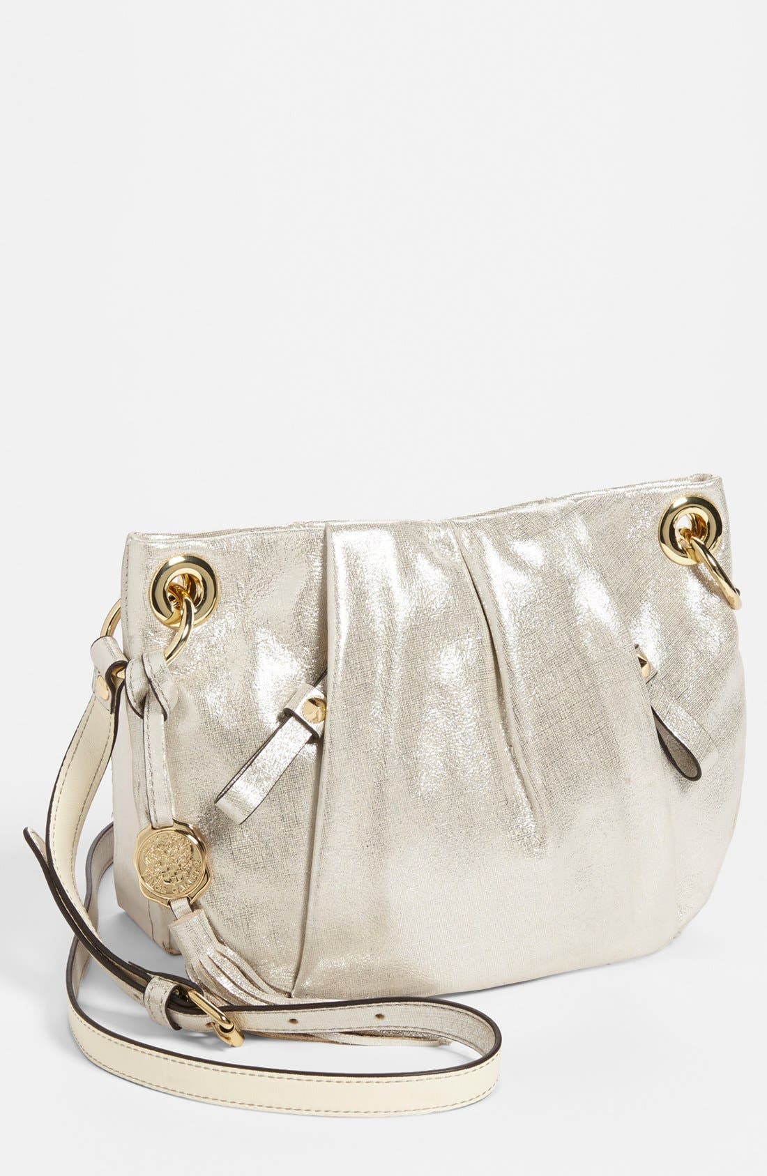 'Cristina' Crossbody Bag, Main, color, SOFT SILVER