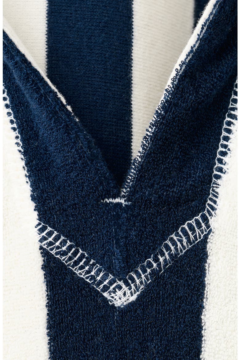 Hooded Cotton Blend Pajama Shirt, Alternate, color, BLUE