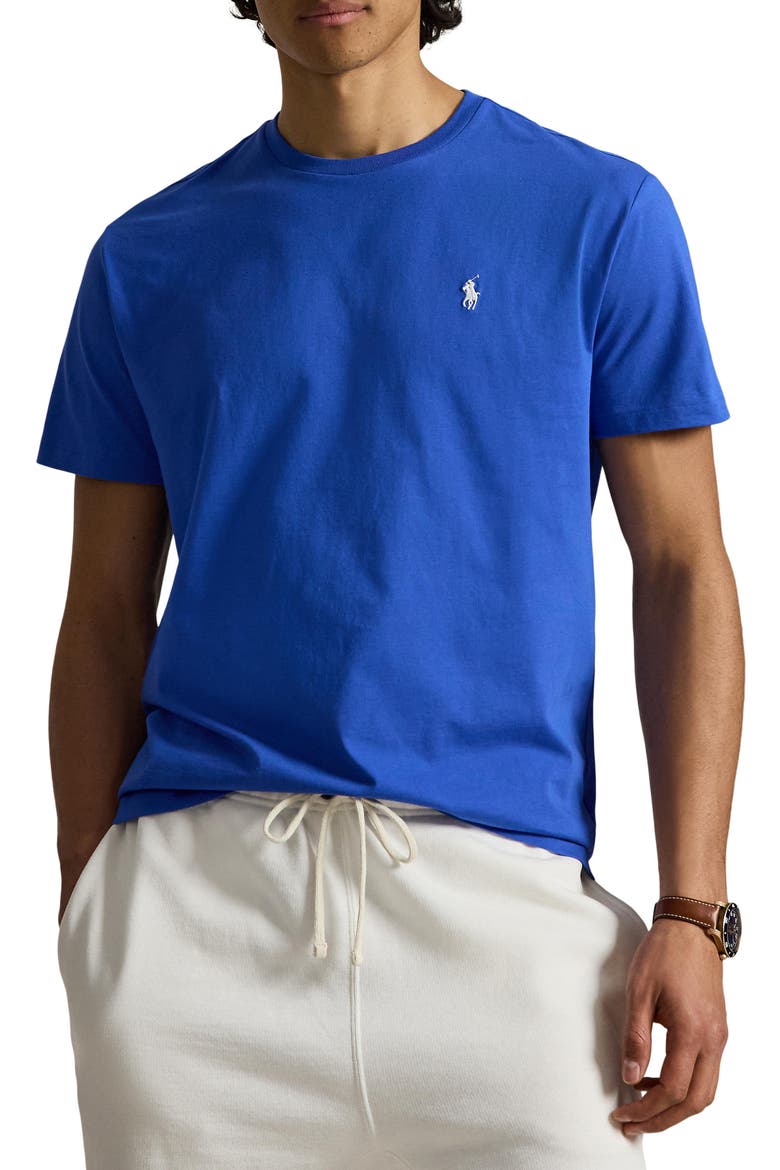 Classic Fit Solid Cotton Jersey T-Shirt, Main, color, NEW IRIS BLUE/ C1730