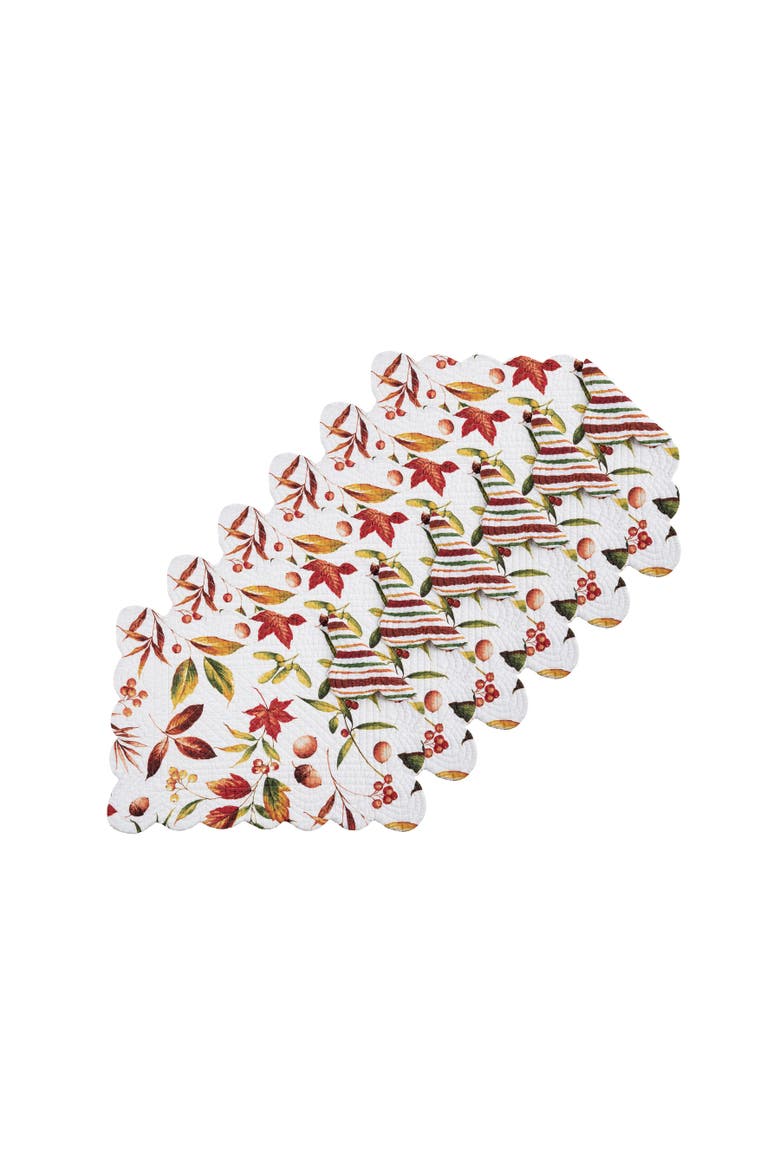 Camilla Placemats Set of 6, 13" x 19", Main, color, Orange