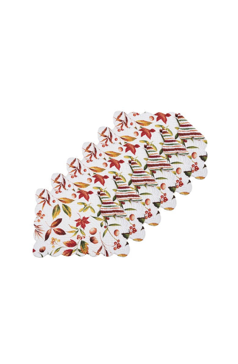 C&F Home Camilla Placemats Set of 6, 13" x 19", Main, color, Orange