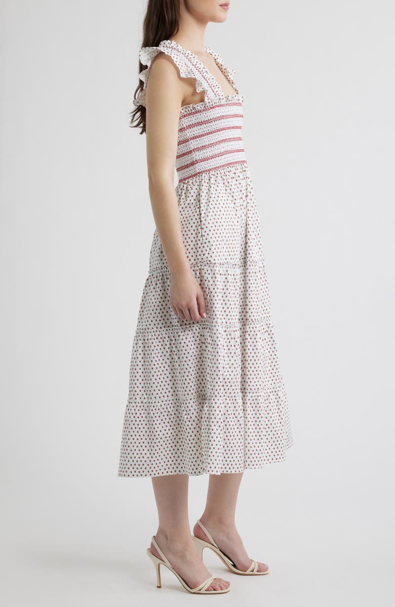 Hill House Home The Ellie Nap Midi Dress, Alternate, color, Poppy Half Drop White