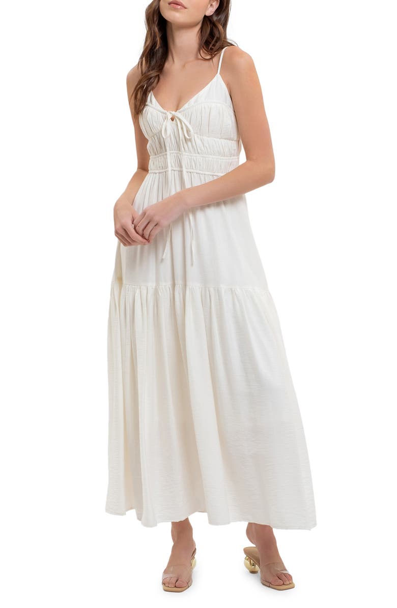 Blu Pepper Smocked Sleeveless Maxi Dress, Main, color, 