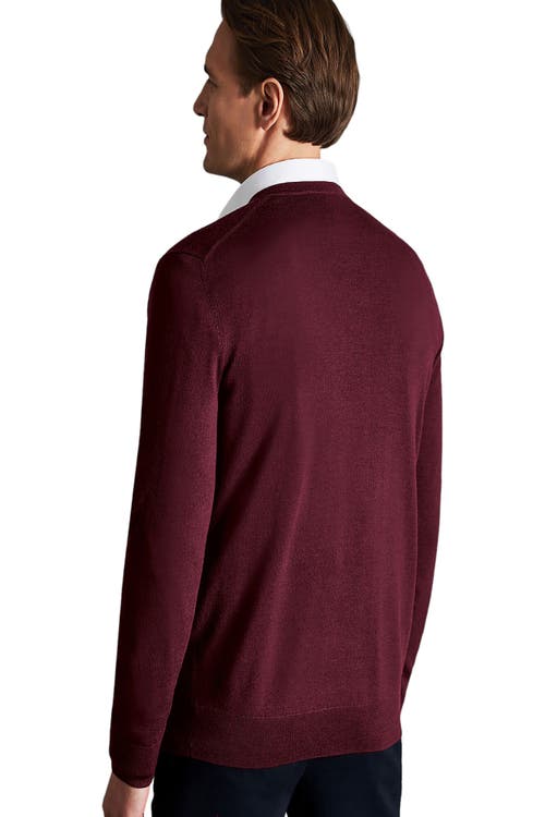 CHARLES TYRWHITT CHARLES TYRWHITT PURE MERINO V NECK SWEATER