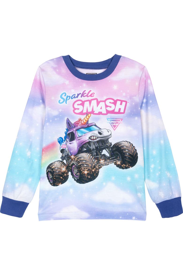 Sparkle Smash 2-Piece Pajama Shirt and Pants Set, Alternate, color, Sparkle Smash Purple