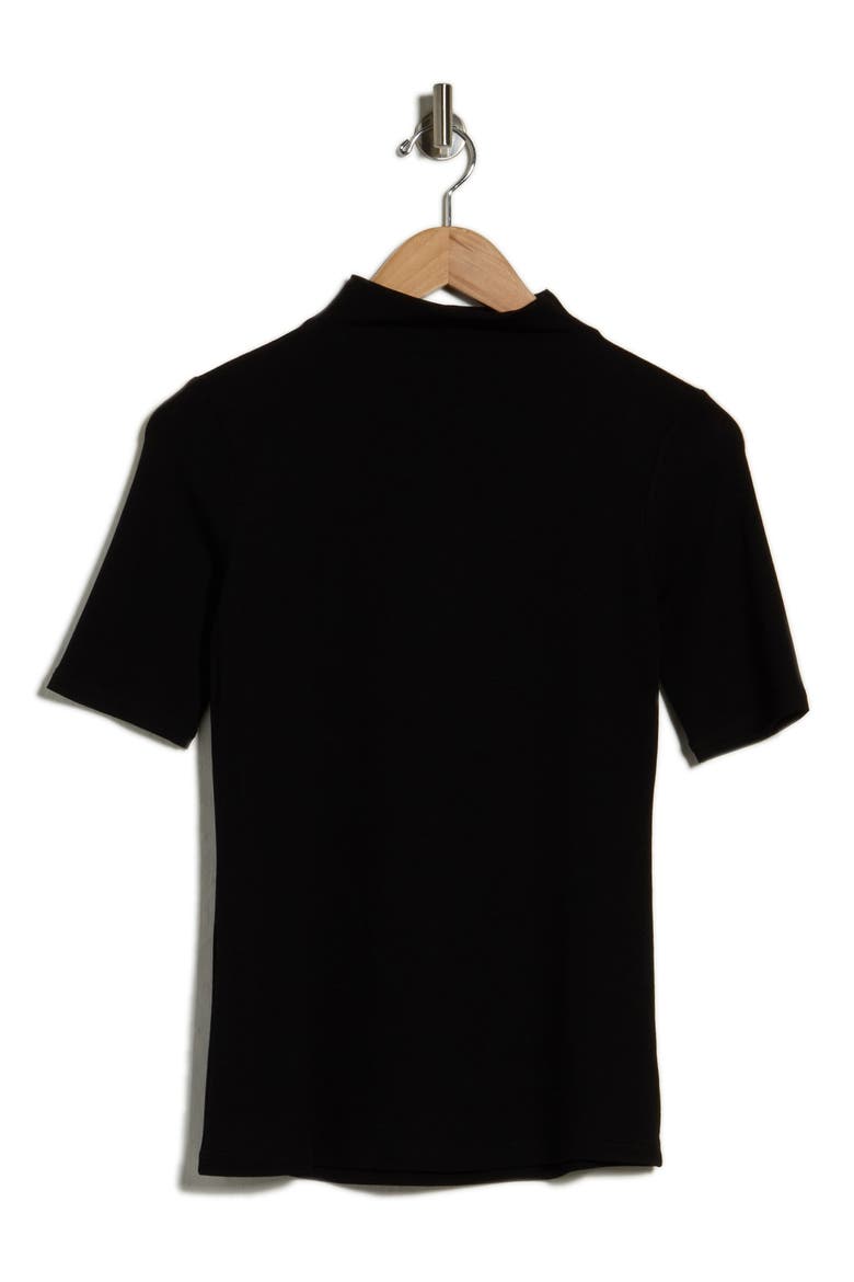 Cruzio Ribbed Mock Neck Top, Main, color, BLK