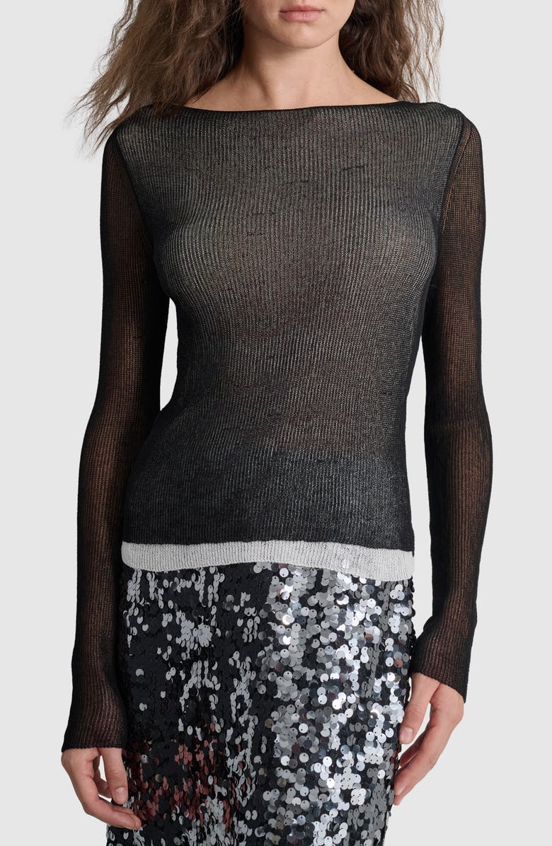 DKNY Double Layer Sweater, Main, color,