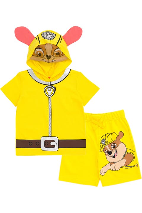 2-Piece Hooded Tee and Shorts Set