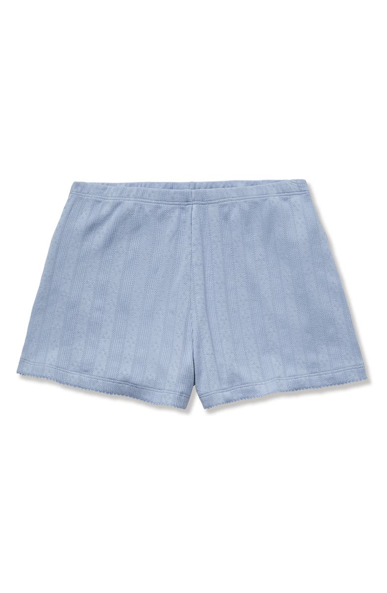 Petite Plume Pima Cotton Pointelle Pajama Shorts, Main, color, 