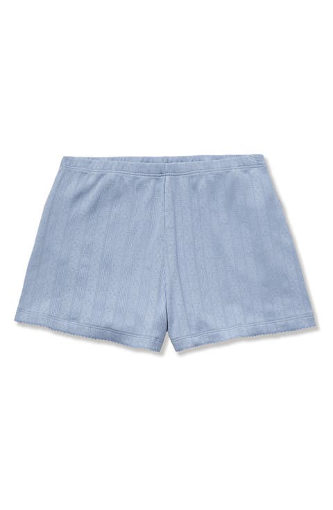 Pima Cotton Pointelle Pajama Shorts