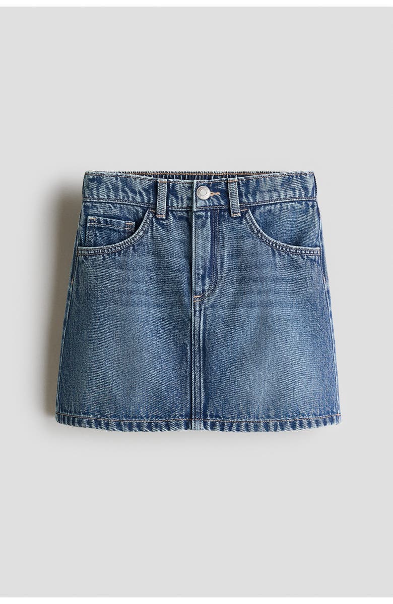H&M Denim Skirt, Main, color, Denim Blue