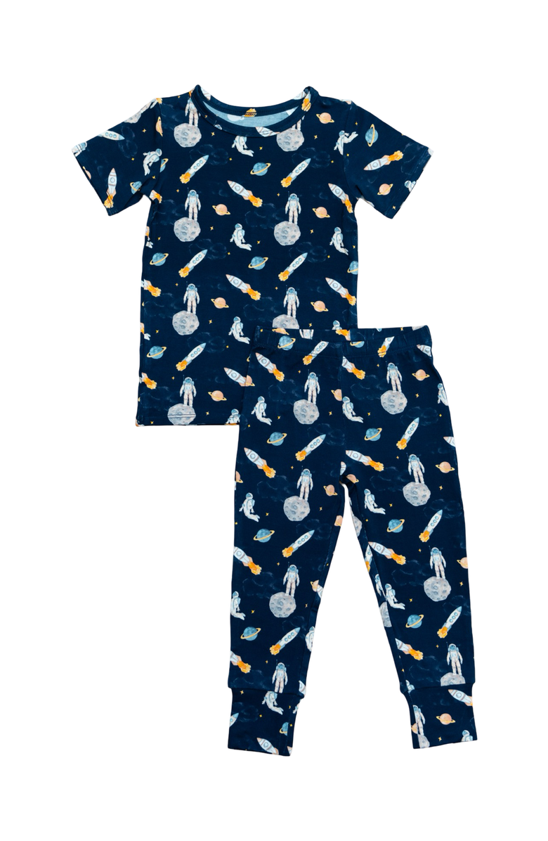 Laree + Co Samuel 2-Piece Short Sleeve Set, Main, color, Navy