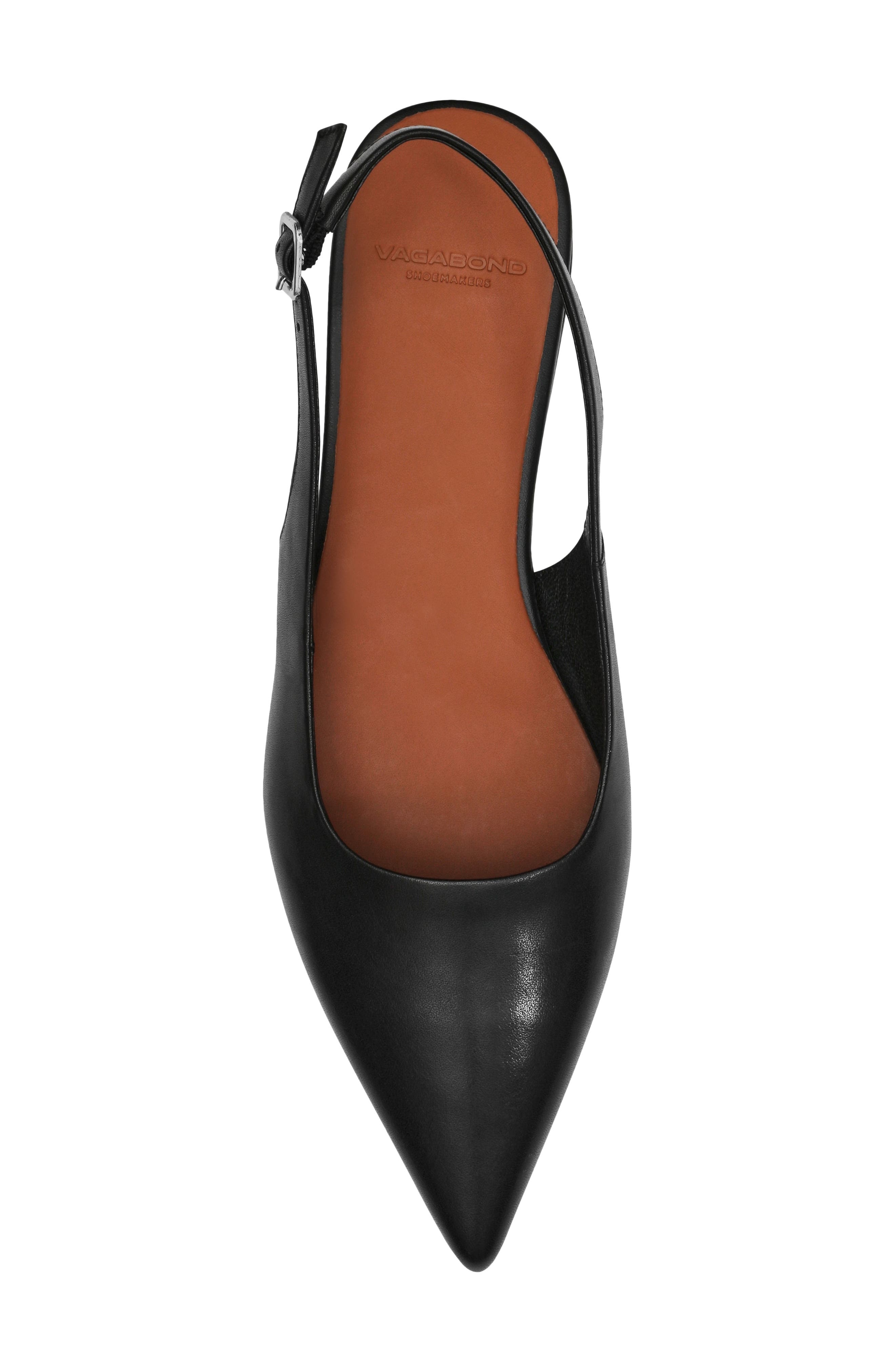 Vagabond Shoemakers Hermine Pointed Toe Slingback Flat, Alternate, color, Black