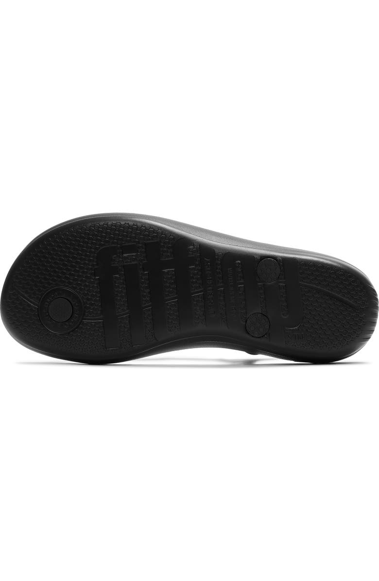 FitFlop Splash Flower T-Strap Sandal, Alternate, color, Black